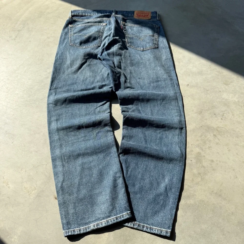Levis 559 Relaxed Straight Leg Jeans Mens 33x30 Medium Wash Blue Denim
